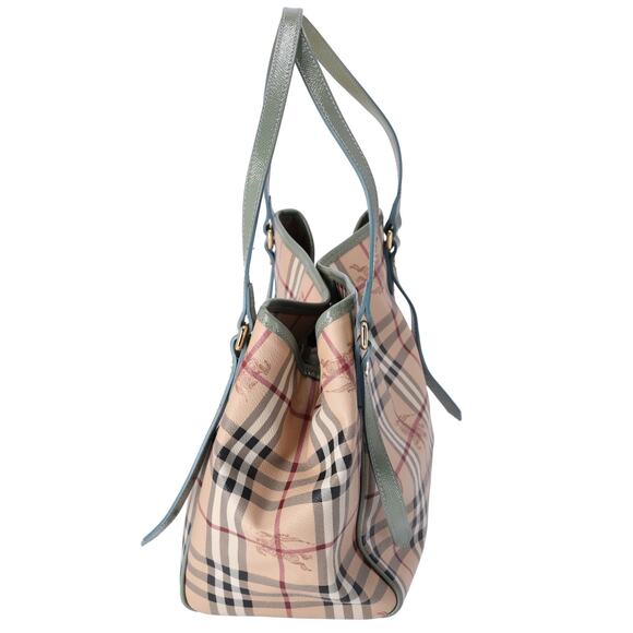 Burberry Check Canterbury Shoulder Bag Coated Canvas Green - Picture 2 of 7